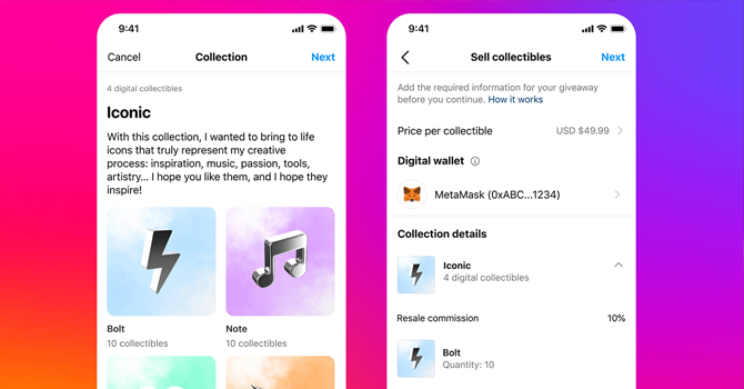 Instagram allows creators to sell NFTs