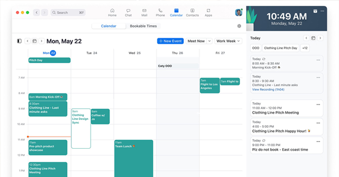 Zoom Launching Email and Calendar Tools