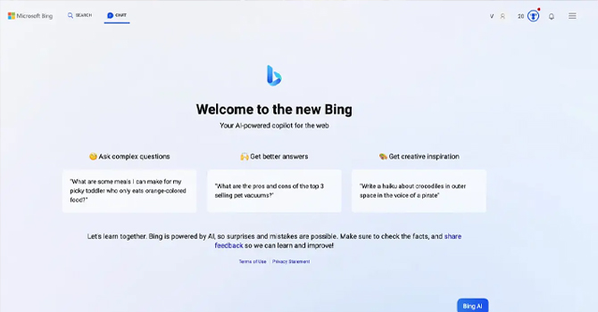 Bing’s chatbot now lets you ask questions with your voice on desktop