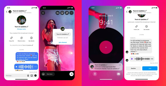 Instagram Rolls Out Its Telegram-Style Broadcast Channels Globally