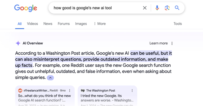 Ads in Google AI Search Result